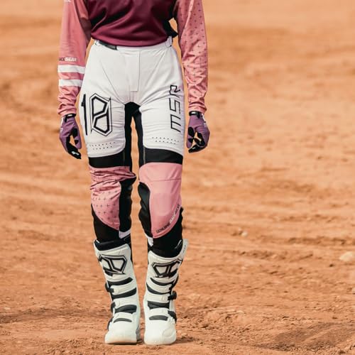 MSR Women's Nova MX Off road/ Dirt Bike Pants White & Pink - Picture 7 of 13
