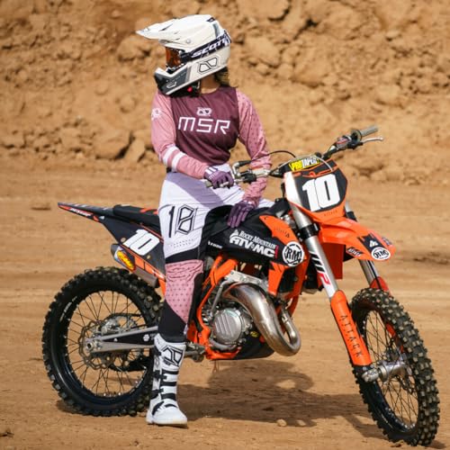 MSR Women's Nova MX Off road/ Dirt Bike Pants White & Pink - Picture 8 of 13