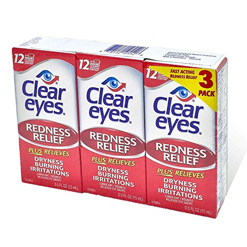 Clear Eyes Redness Relief Eye Drops (0.5 oz, 3-Pack)
