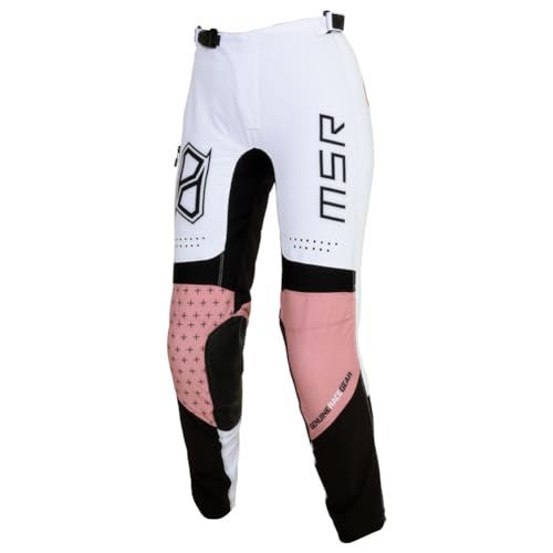 MSR Women's Nova MX Off road/ Dirt Bike Pants White & Pink - Picture 9 of 13