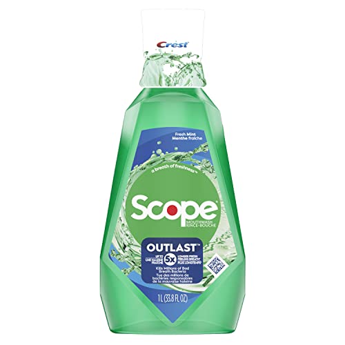 Crest Scope Outlast Mouthwash, Fresh Mint (1 L)