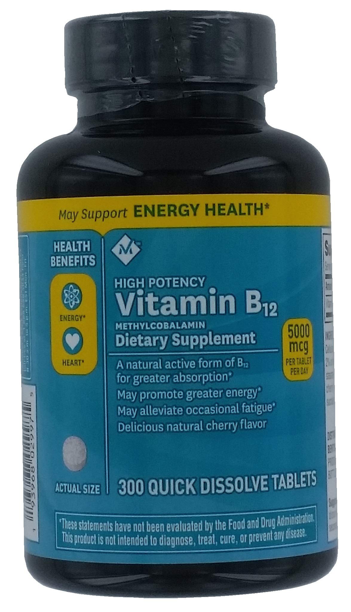 Member's Mark Sublingual Vitamin B12 5000 mcg (300 Tablets)