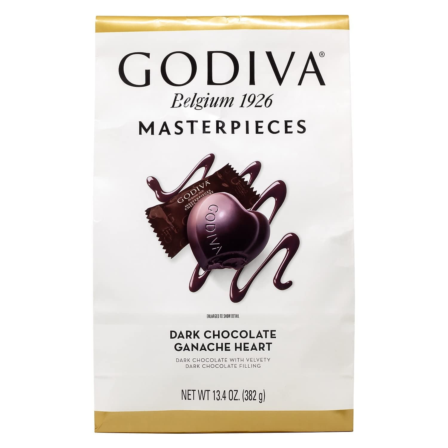 Godiva Masterpieces Dark Chocolate Ganache Hearts, 13.4 oz