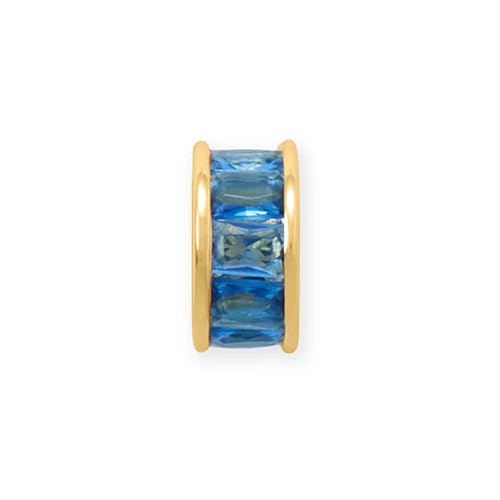 AzureBella Jewelry 14k Gold-plated Birthstone-colored Cubic Zirconia Wheel Be... - Picture 16 of 16