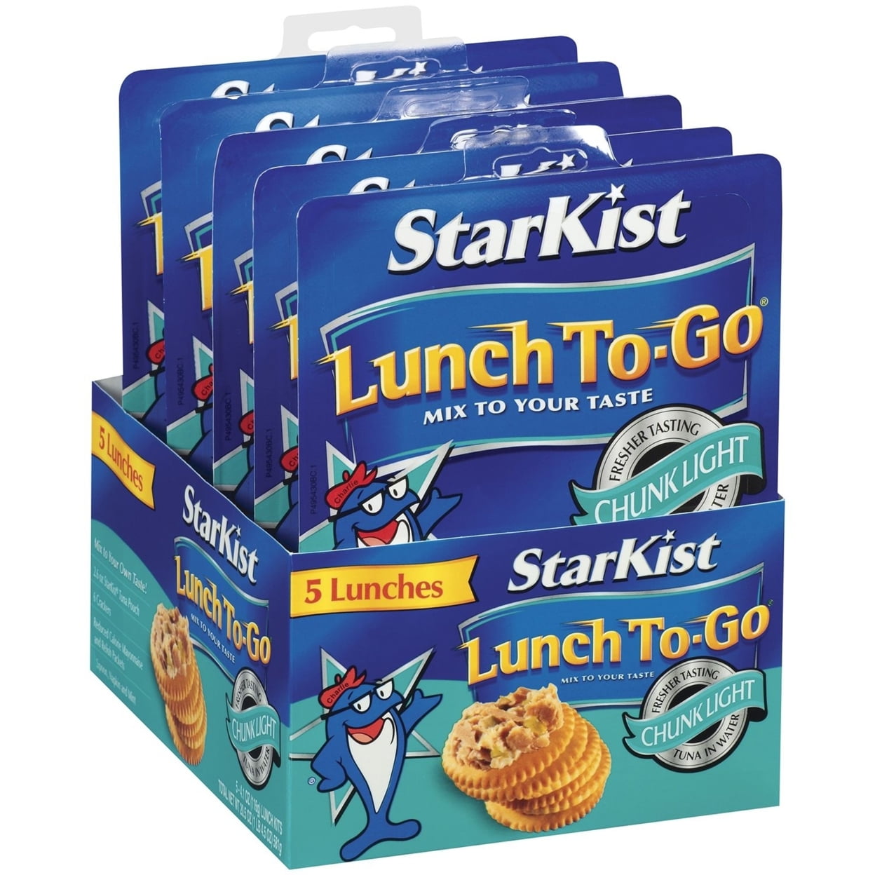 StarKist Chunk Light Tuna in Water Lunch To-Go Kit, 5 Pack