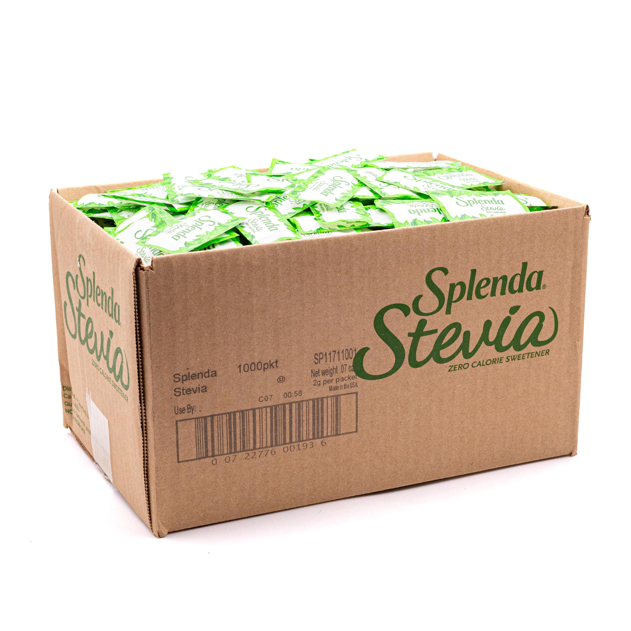 SPLENDA Stevia Zero-Calorie Sweetener Packets, 1000 Count Bulk Box