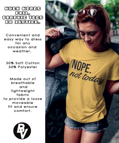 MISS POPULAR Women's Junior's Cute Funny Short Sleeve T-Shirt Nope Not Today - Picture 33 of 60