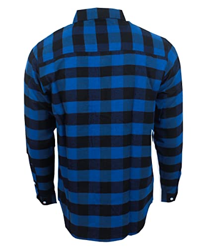 BROOKLYN VERTICAL Unisex Flannel Plaid Button Down Long Sleeve Shirt with Fro... - Picture 8 of 41