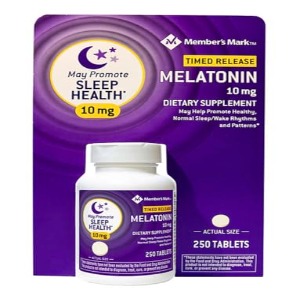 Member's Mark Melatonin 10 mg Dietary Supplement (250 Count)