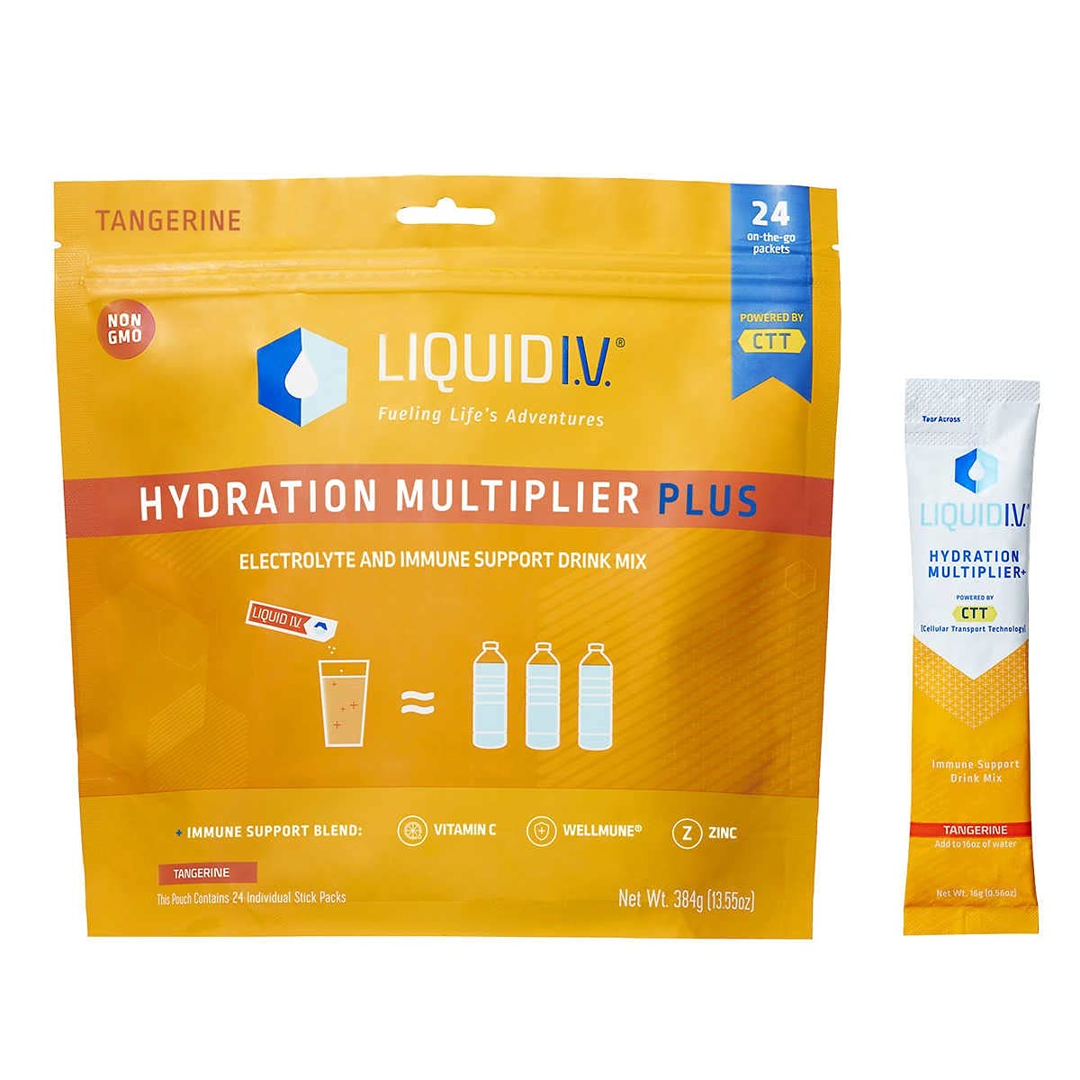 Liquid I.V. Hydration Multiplier Plus Immune Support Drink Mix, 24 Sticks