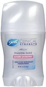 Secret Clinical Strength Invisible Solid Antiperspirant Deodorant for Women, Powder Protection (1.6 oz, 2 Pack)