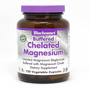 Bluebonnet Buffered Chelated Magnesium (3-Pack, 120 Veggie Caps Each)
