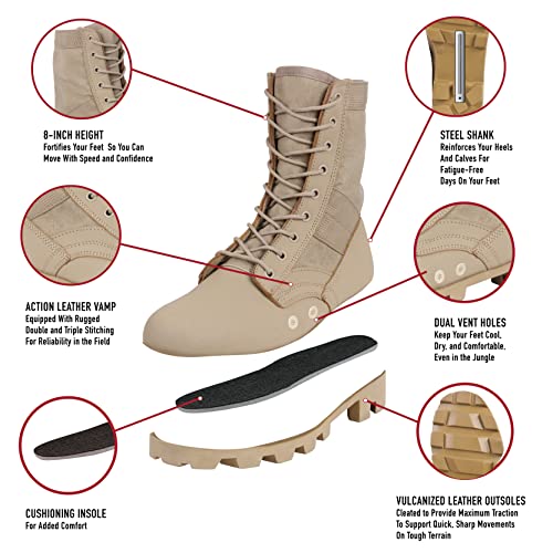 Rothco GI Style Military Jungle Black Boots - 5081 - R - 5 detailed image 3