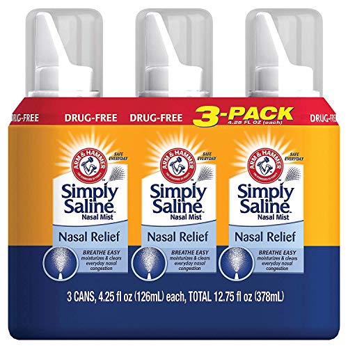 Simply Saline Adult Nasal Mist, Original (3-Pack, 4.25 oz Each)