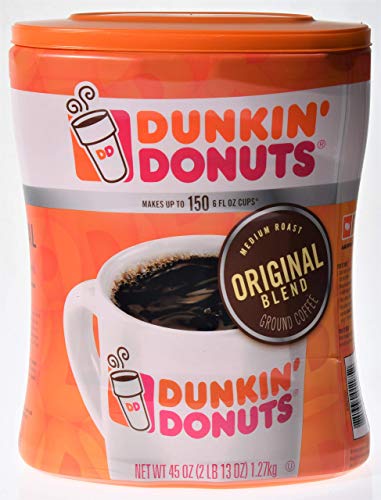Dunkin' Original Blend Medium Roast Ground Coffee, 45 oz