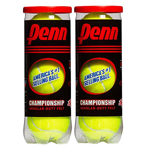 Penn Championship Regular Duty Tennis Balls, 2 Cans (6 Balls)