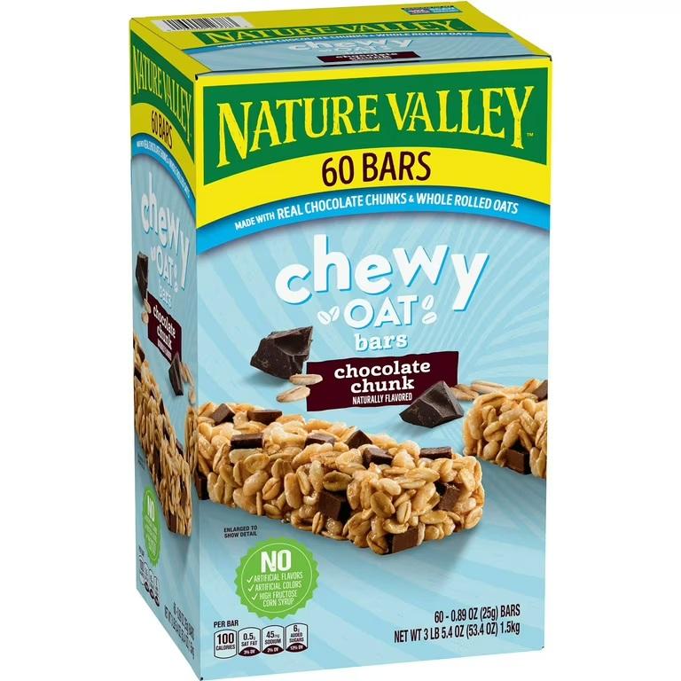 Nature Valley Chewy Oat Bars, Chocolate Chunk (60 Bars)