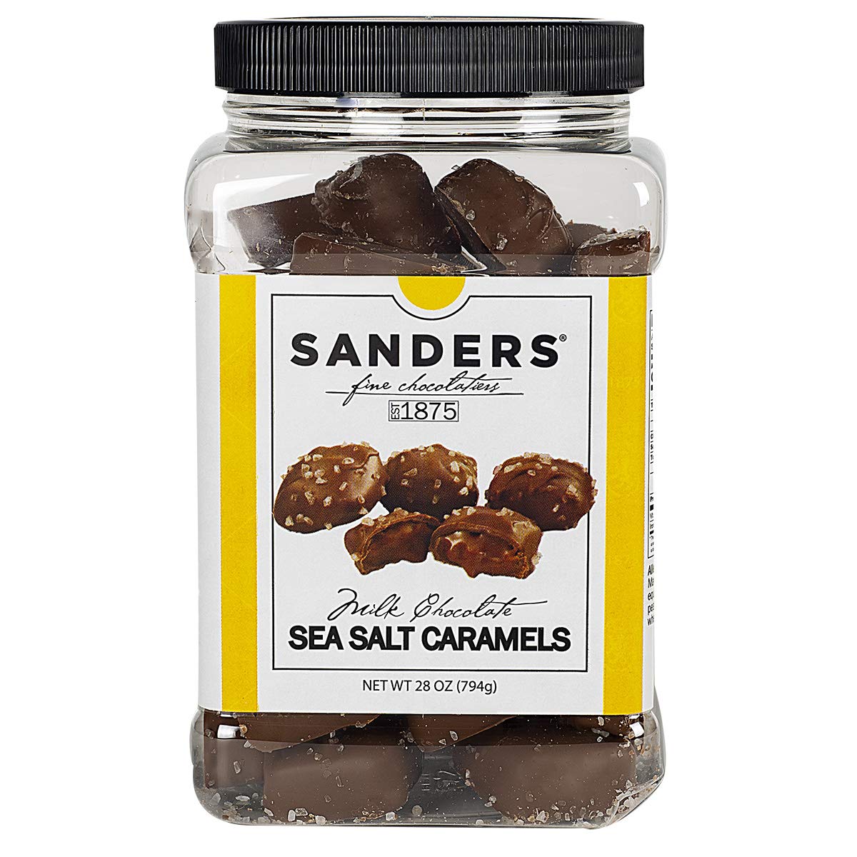 Sanders Milk Chocolate Sea Salt Caramels, 28 oz Gift Tub
