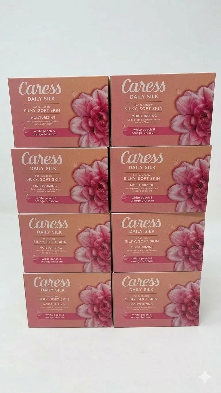 Caress Daily Silk Moisturizing Beauty Bar, 3.75 oz, 8 Count
