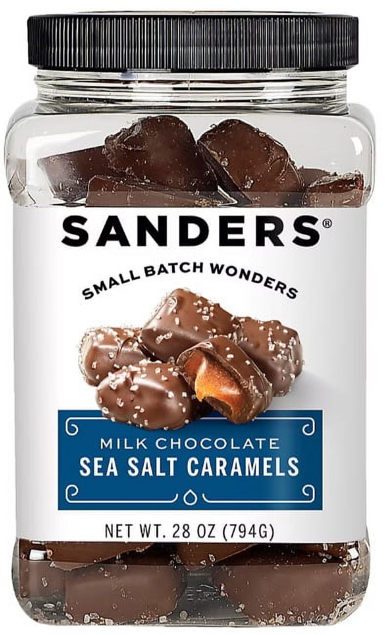Sanders Milk Chocolate Sea Salt Caramels, 28 oz Tub