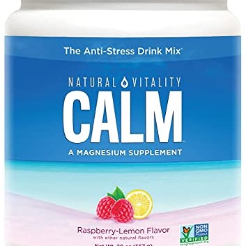 Natural Vitality Calm Magnesium Drink Mix, Raspberry Lemon, 20 oz