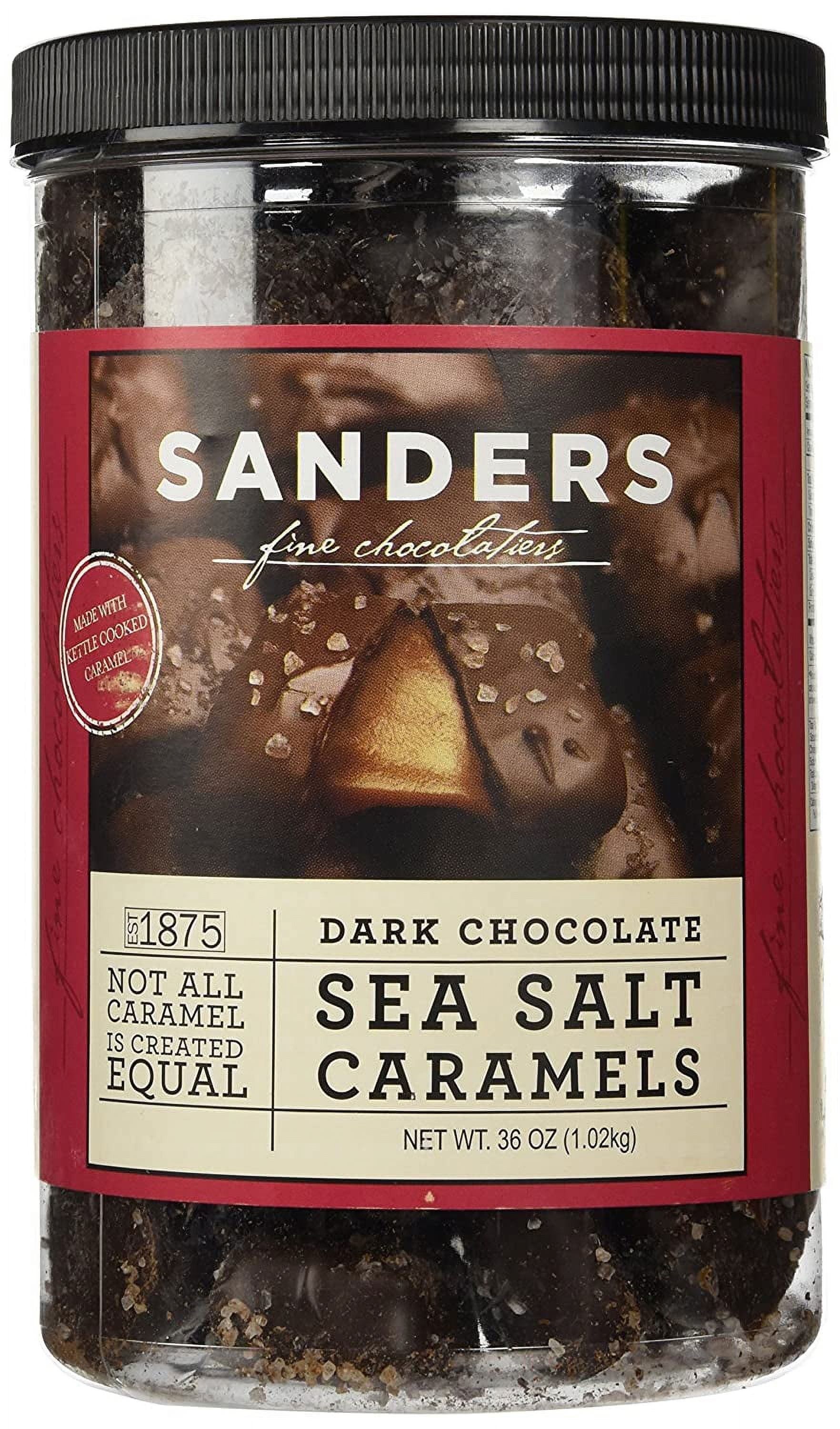 Sanders Dark Chocolate Sea Salt Caramels, 36 oz Container