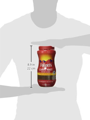Folgers Classic Roast Instant Coffee Crystals, 16 oz