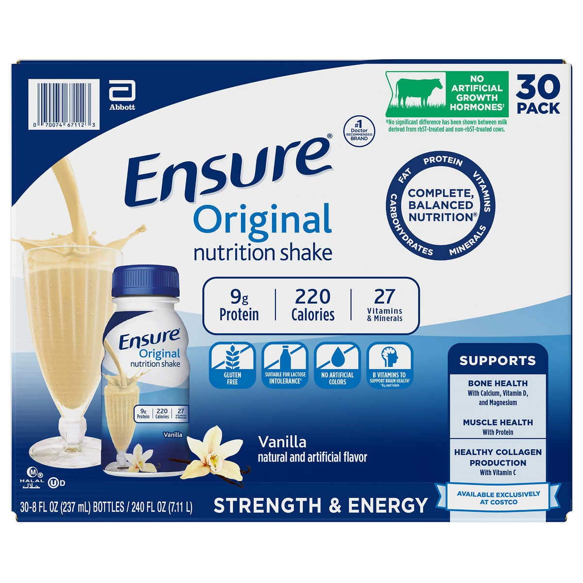 Ensure Original Vanilla Nutrition Shake, 8 fl oz (30 Count)
