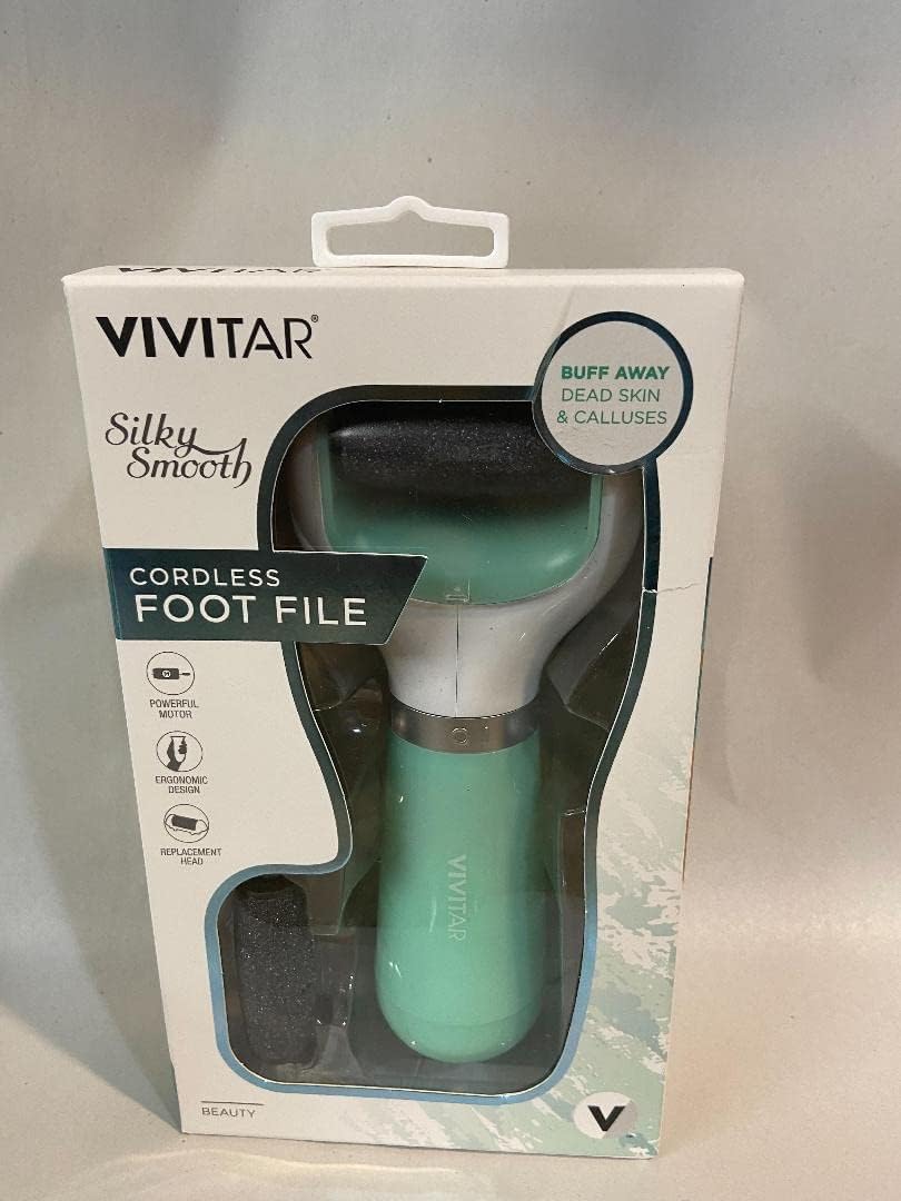 Silky Smooth Cordless Electric Foot File Callus Remover, Green