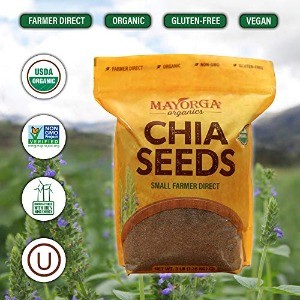 Mayorga Organics Raw Chia Seeds, USDA Organic, 3 lb Resealable Bag
