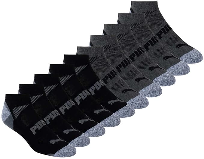 Puma Men's No Show Socks - 10 Pairs