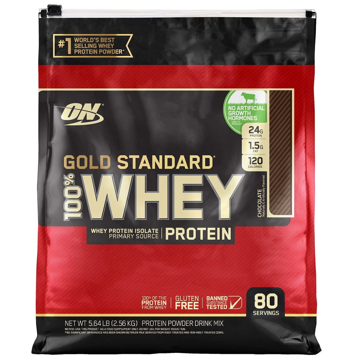Optimum Nutrition Gold Standard 100% Whey Protein, Chocolate (80 Servings)
