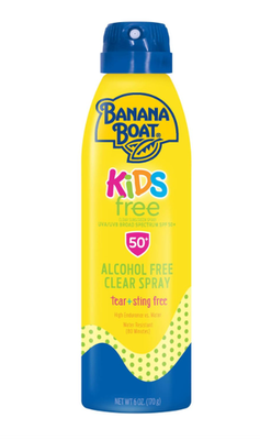Banana Boat Kids Sunscreen Spray, Alcohol-Free, Tear-Free & Sting-Free, 6 oz
