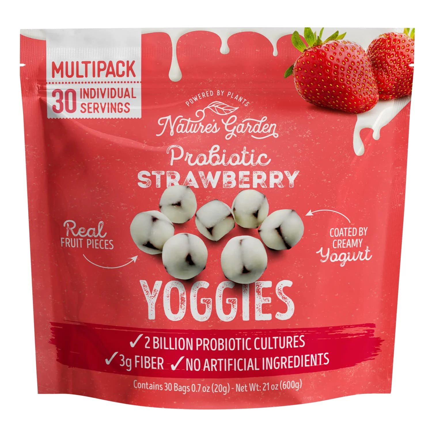 Nature's Garden Probiotic Strawberry Yoggies, 30 Count