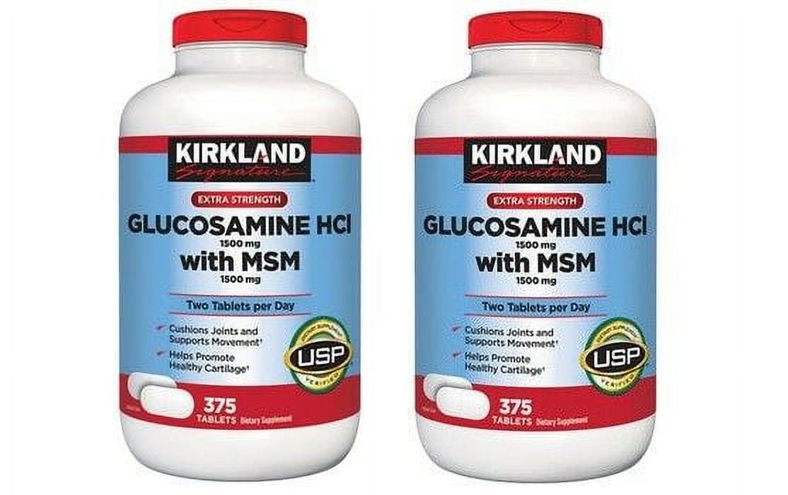 Kirkland Signature Glucosamine with MSM, 375 Tablets (2-Pack)
