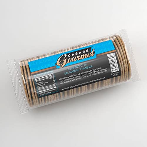 Casabe Casabito Gourmet Cassava Crackers, Sea Salt