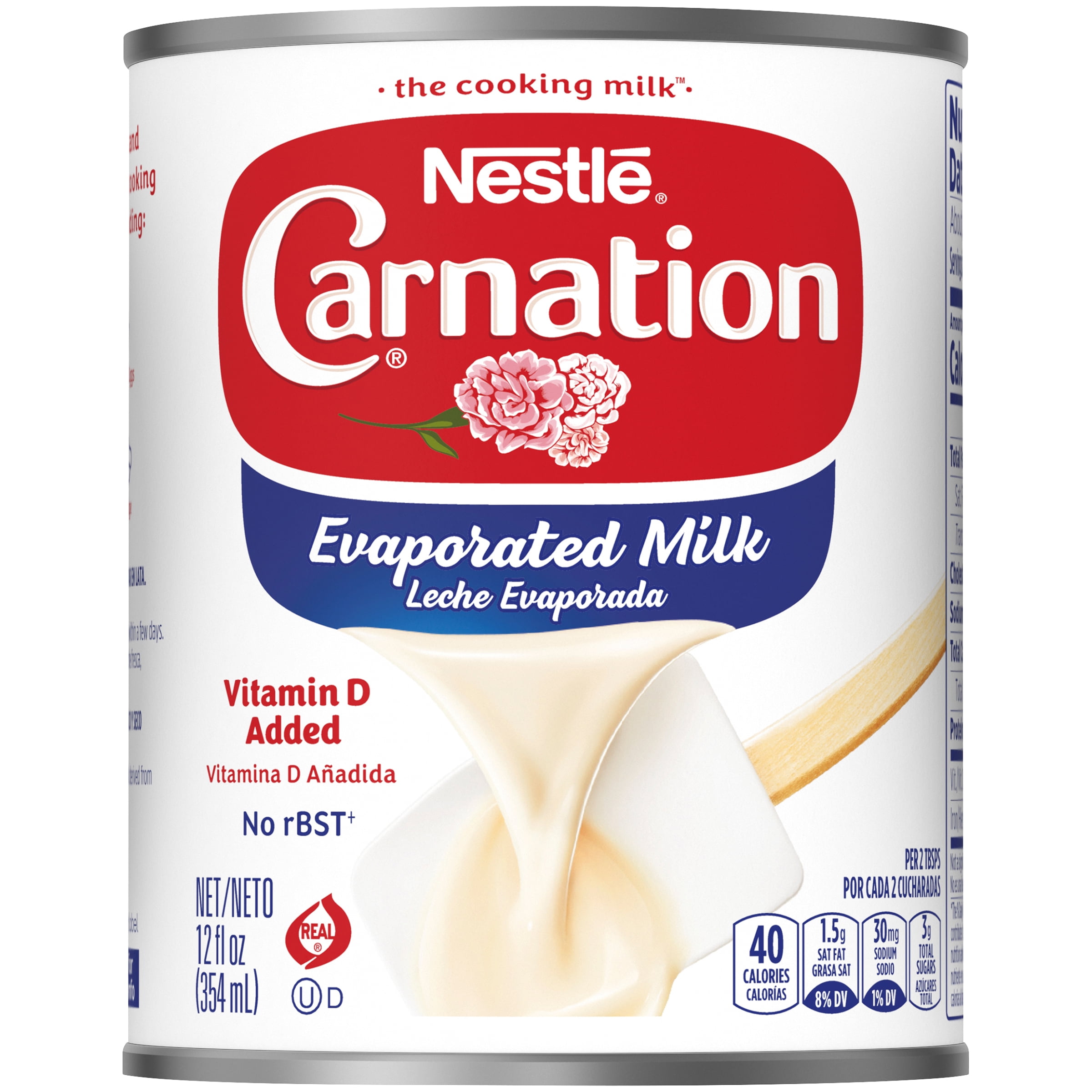 Nestlé Carnation Evaporated Milk, Gluten-Free, 12 oz Cans (24-Pack)
