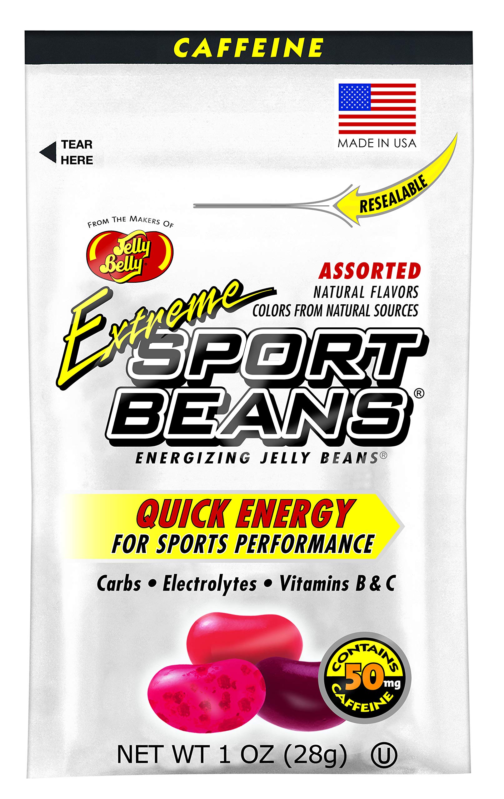 Jelly Belly Extreme Sport Beans, Caffeinated Energizing Chews