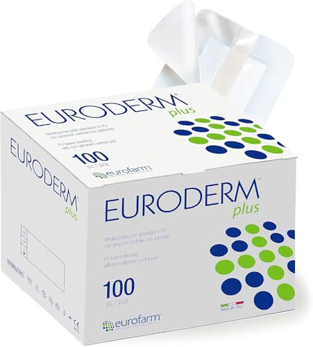 Euroderm Plus Clear Waterproof Adhesive Island Wound Dressing, 2 3/8 x 2 3/4 in – 100 ct