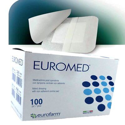 EUROMED Sterile Post-Op Adhesive Island Wound Dressings, 2-3/8 x 2-3/4 in (100 Count)