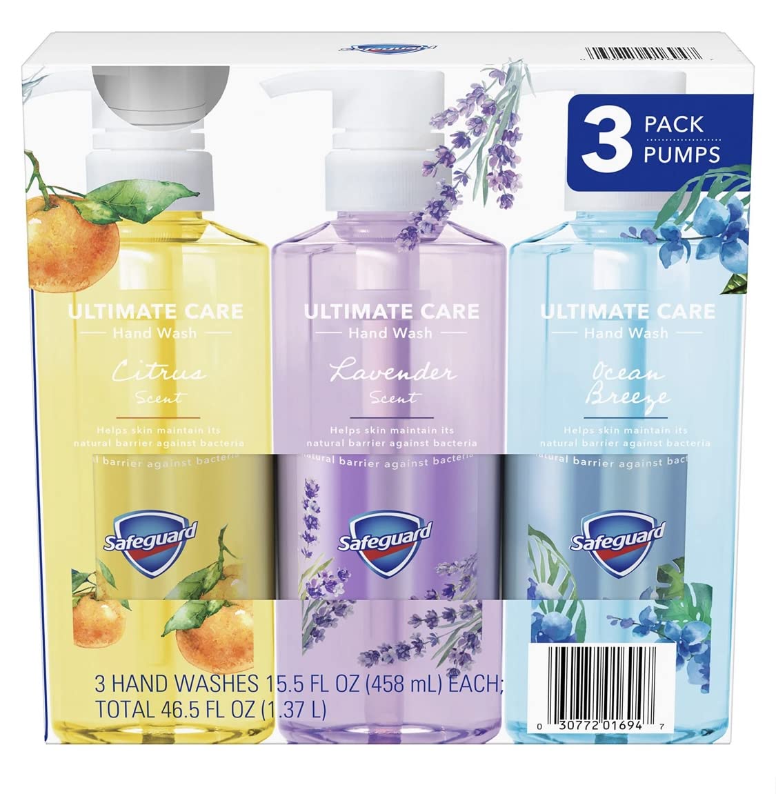Safeguard 3-in-1 Micellar Deep Cleansing Liquid Hand Soap