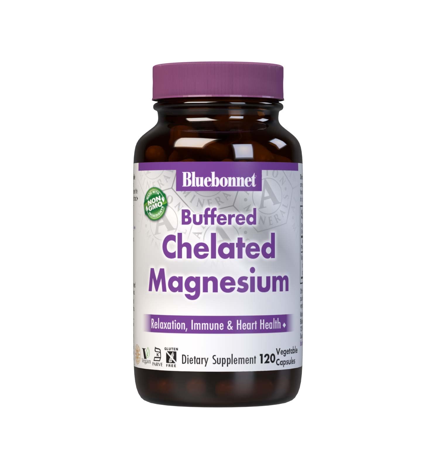 Bluebonnet Albion Buffered Chelated Magnesium 200mg - 120 Veggie Capsules