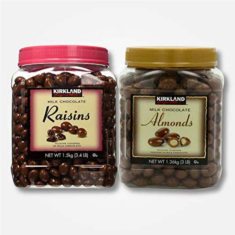 Kirkland Signature Chocolate-Covered Roasted Almonds & Raisins Bundle