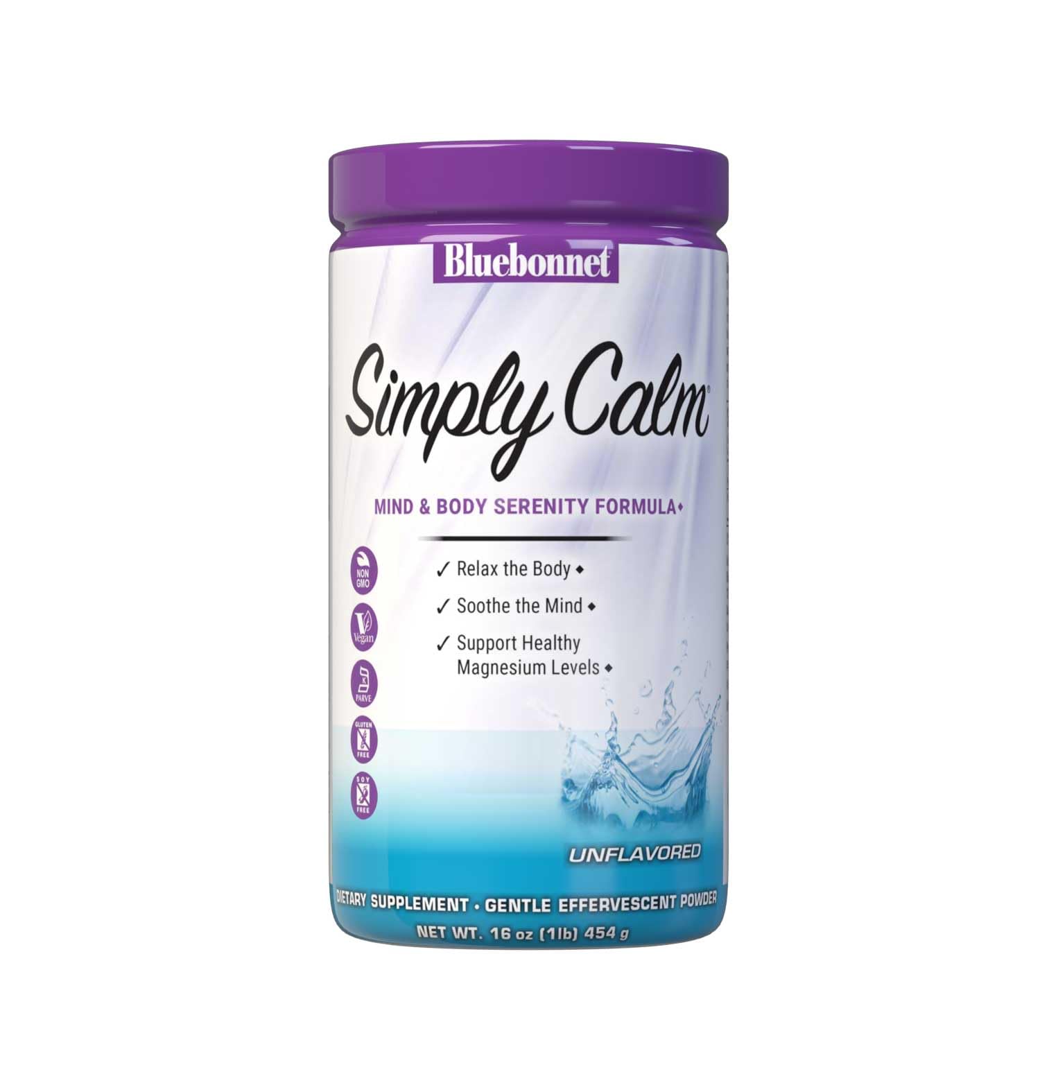 Bluebonnet Simply Calm Powder, Unflavored, 16 oz (90 Servings)