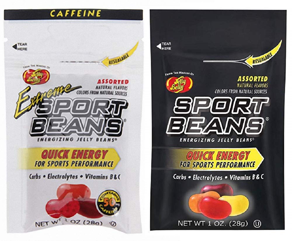 Jelly Belly Sport Beans Energizing Energy Chews, Assorted & Caffeine (12-Pack)