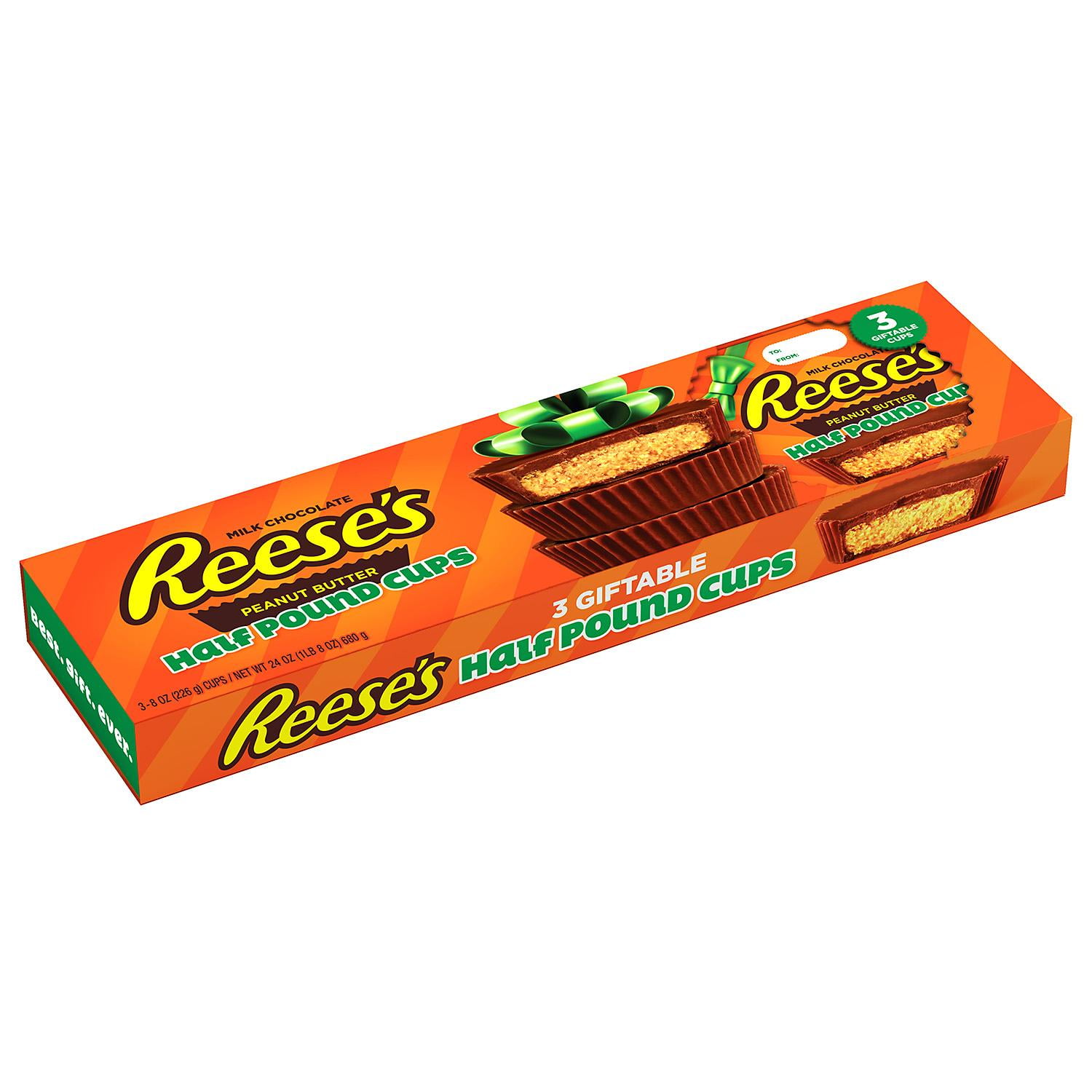Reese's Milk Chocolate Half-Pound Peanut Butter Cups, Christmas (3 Pack)