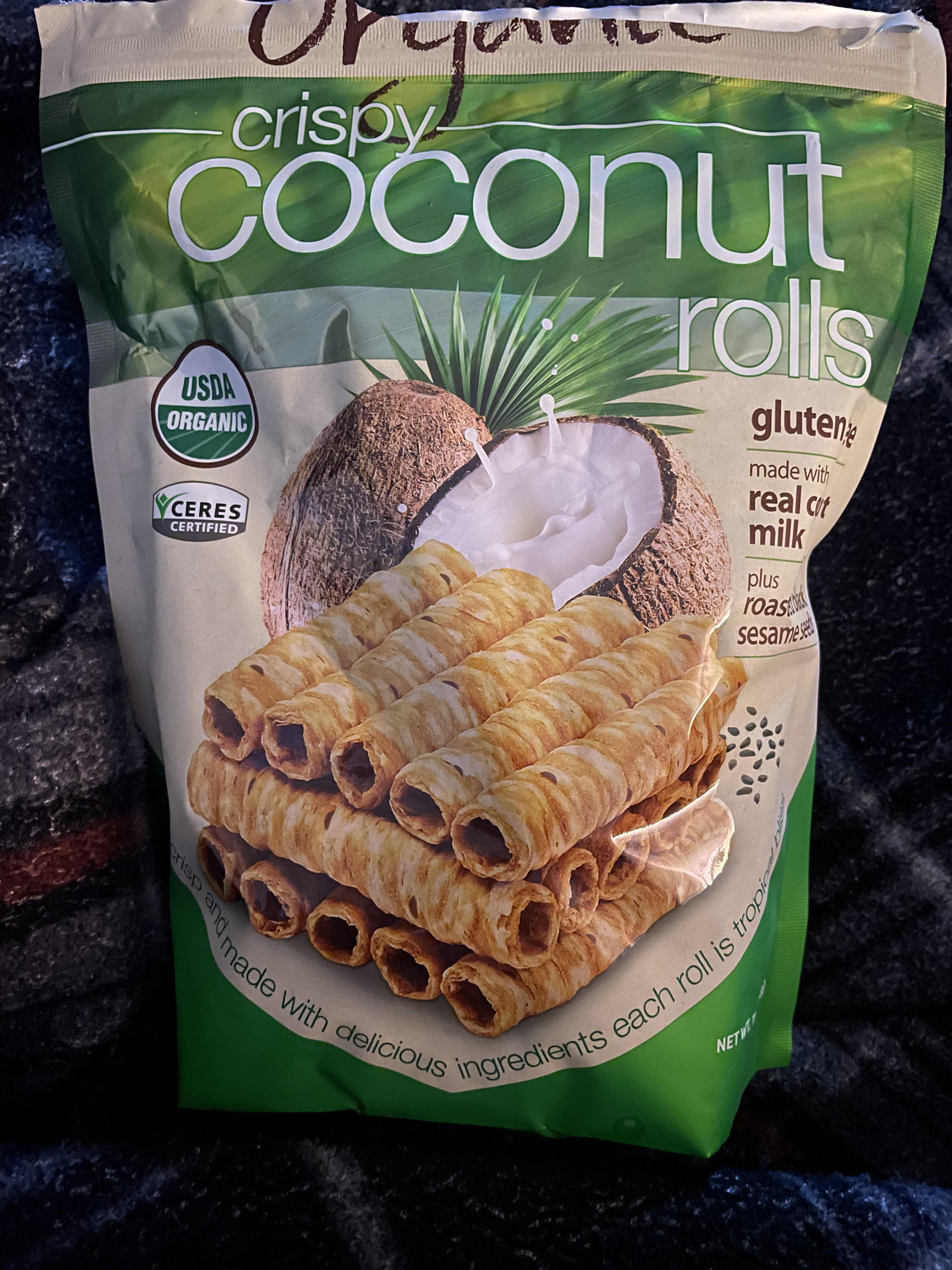 Tropical Fields Organic Crispy Coconut Rolls, Gluten Free & Dairy Free, 11 oz
