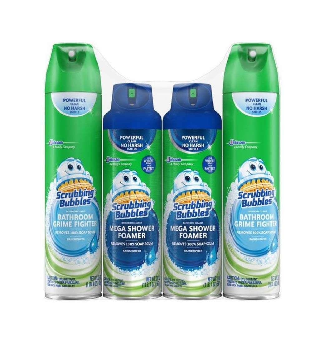 Scrubbing Bubbles Mega Shower Foamer Bathroom Cleaner, 4-Pack (90 oz Total)