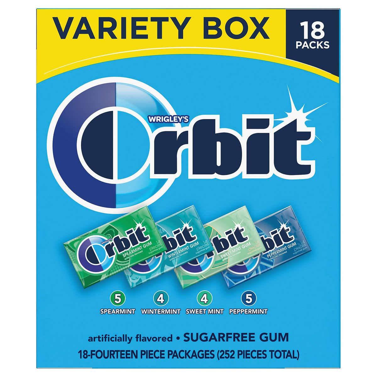 Orbit Sugar-Free Mint Gum Variety Box (18-Pack)