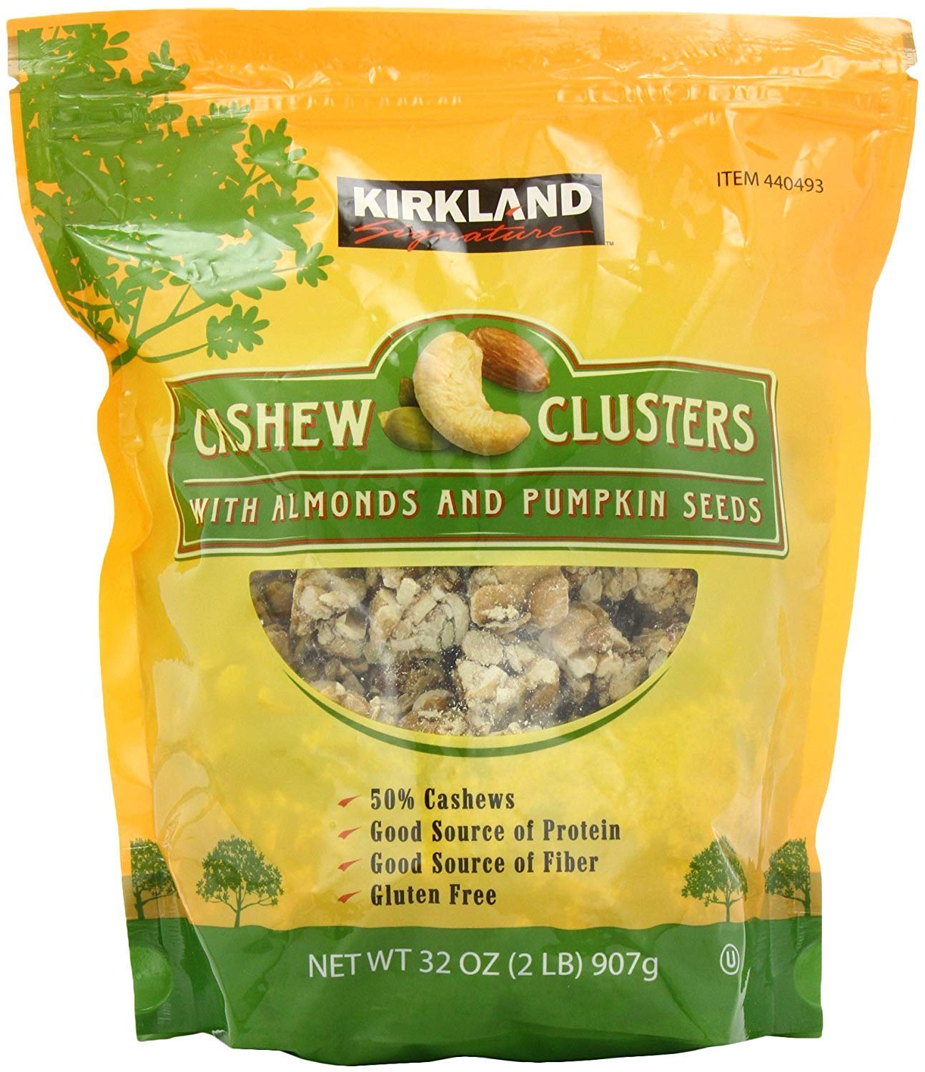 Kirkland Signature Cashew Clusters with Almonds & Pumpkin Seeds, 32 oz